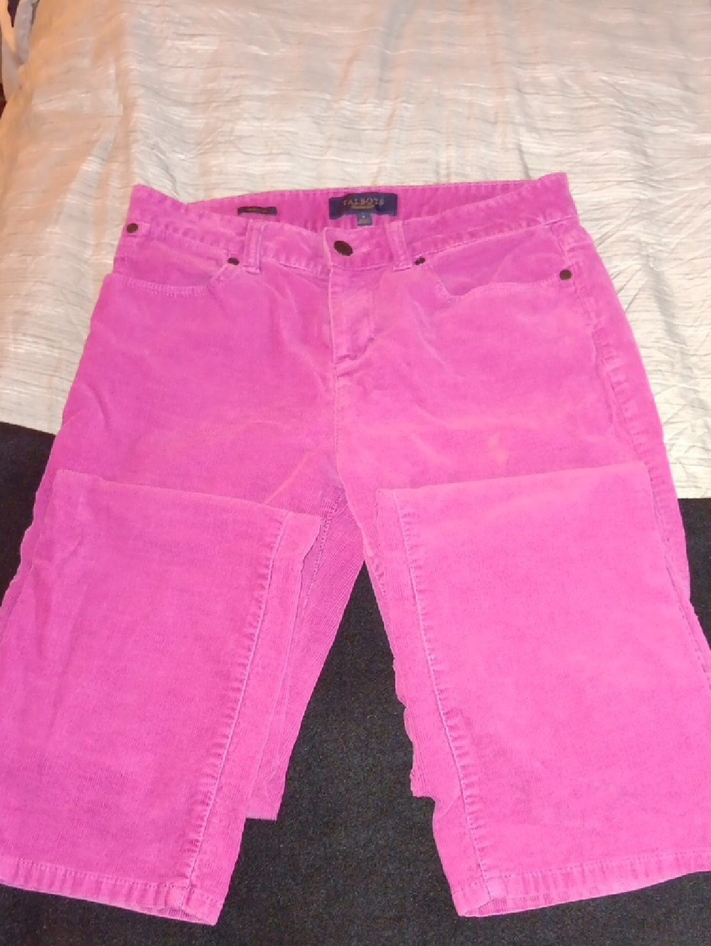 Pink Talbots Heritage Cordory Straight Jeans